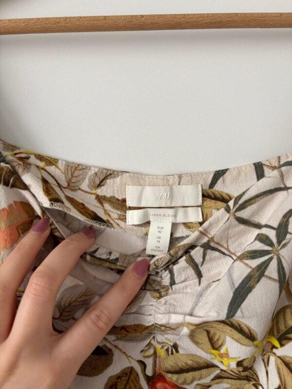 Bluzka H&M - Linen Blend L 52% len 48% wiskoza - obrazek 5