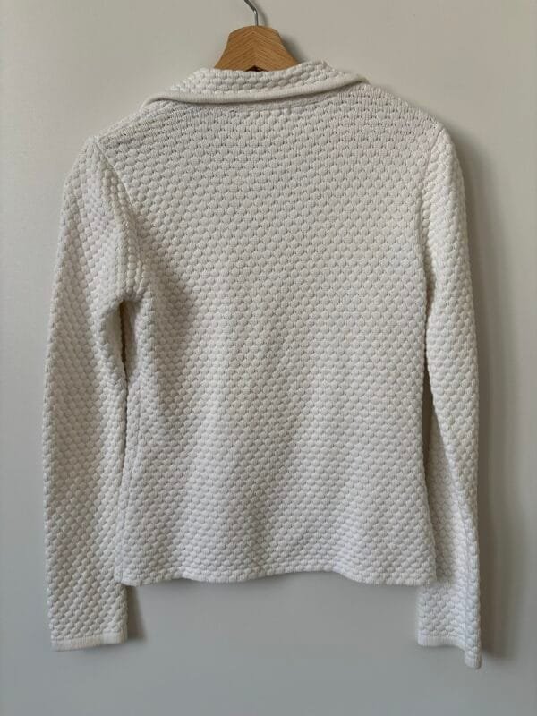 Biały kardigan H&M M 100% bawełna - obrazek 5