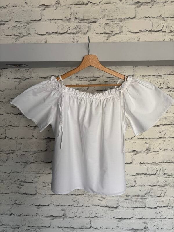 Bawełniana off shoulder H&M L - obrazek 2