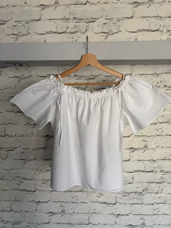Bawełniana off shoulder H&M L - obrazek 2