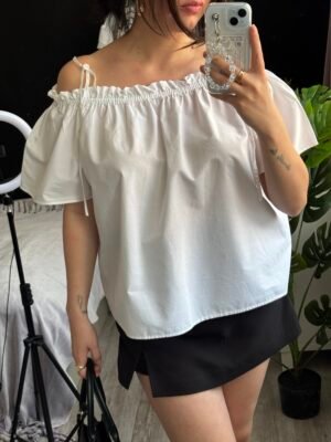 Bawełniana off shoulder H&M L