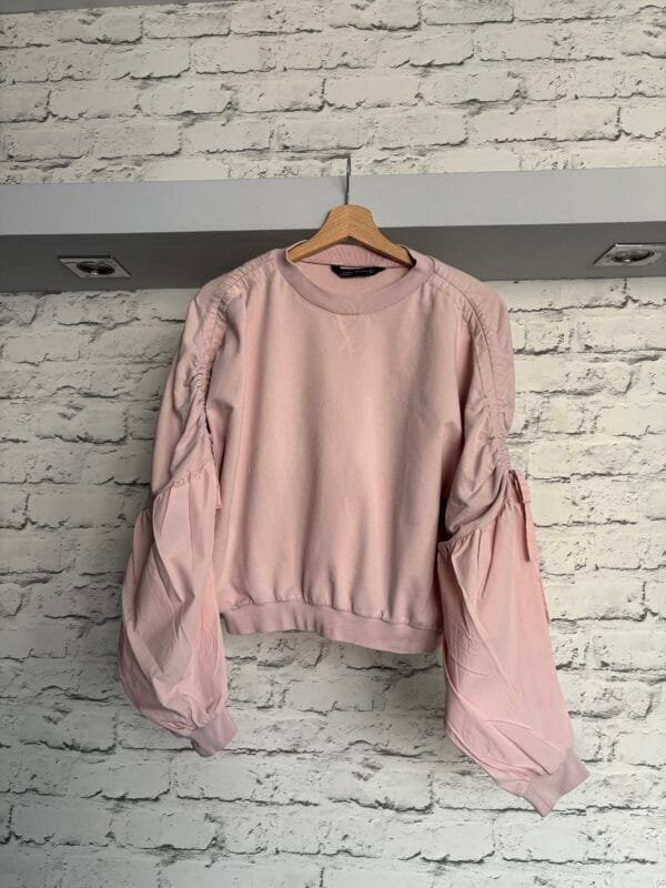 Pudrowy róż bluza M bawełna - obrazek 2