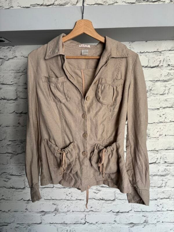 Vintage kurteczka EDEIS by La Redoute M 100% len