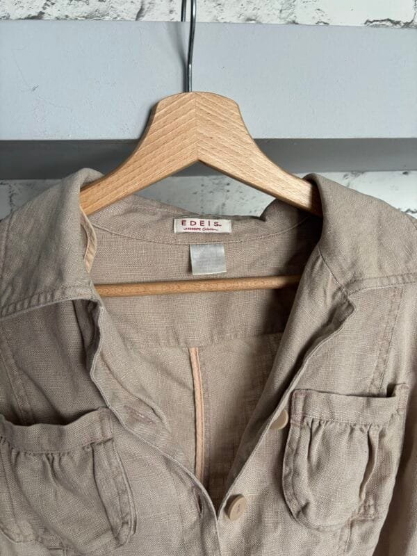 Vintage kurteczka EDEIS by La Redoute M 100% len - obrazek 3